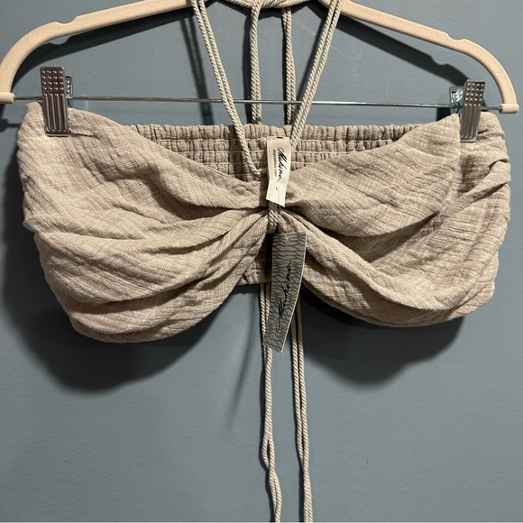 mahina Tops - Mahina Hawaii Adjustable Tie Neck Crop Top